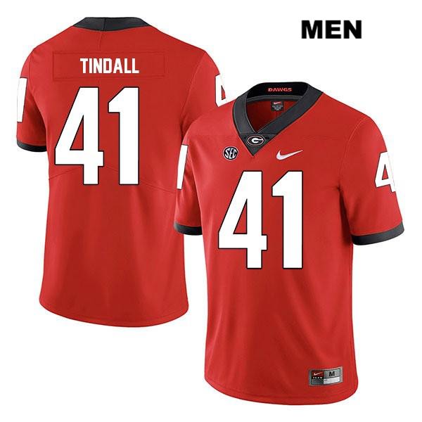 Georgia Bulldogs Men's Channing Tindall #41 NCAA Legend Authentic Red Nike Stitched College Football Jersey OVV4256JG